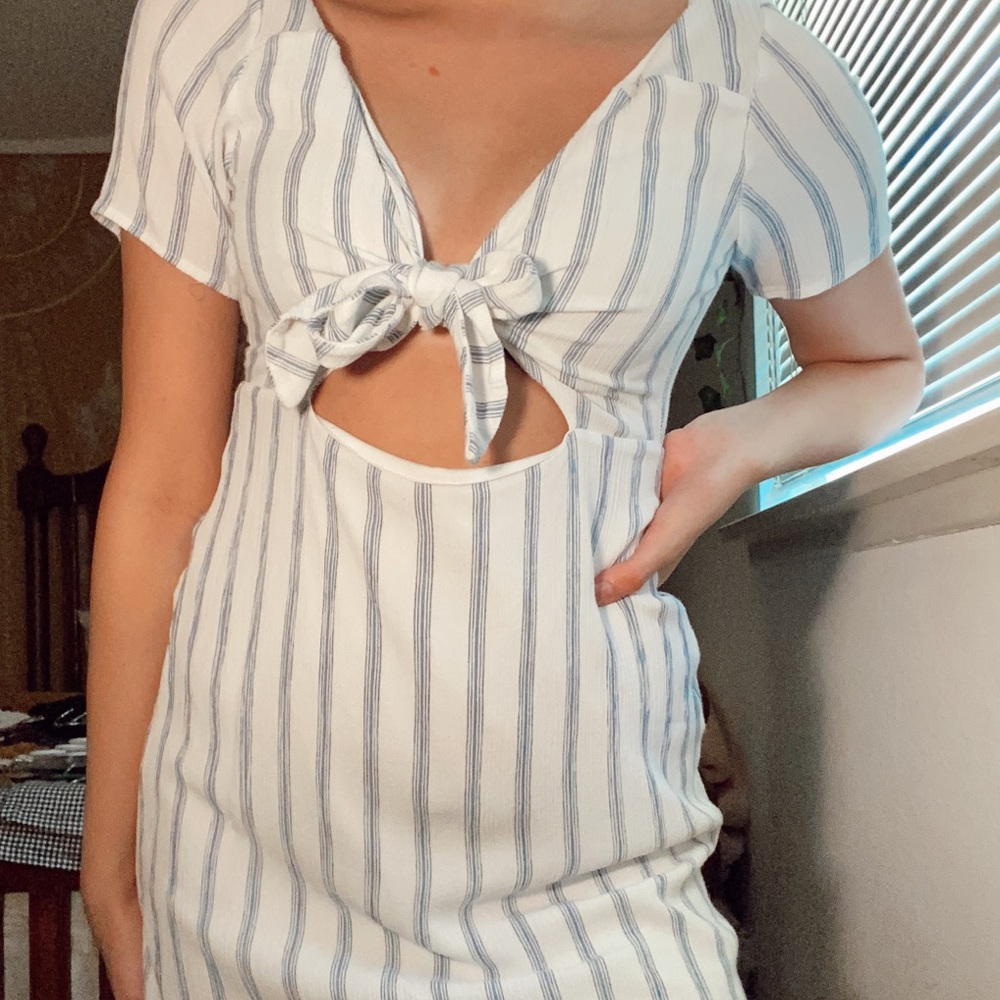 Pacsun Striped Front Tie Dress